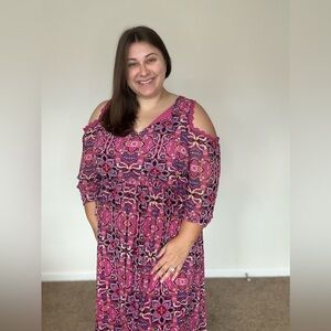Lane Bryant Cold-Shoulder Maxi Dress